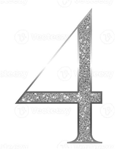 Silver Glitter Numbers 37303996 Png