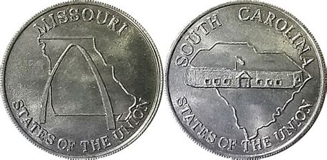 Token States Of The Union Missouri South Carolina États Unis