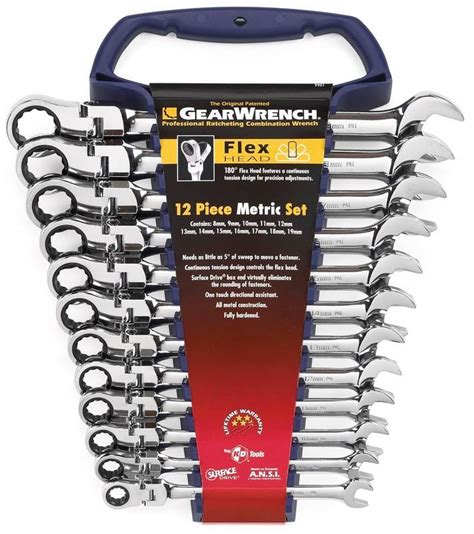 Gearwrench 9901d Combination Ratchet Wrench Set 12 Piece Metric