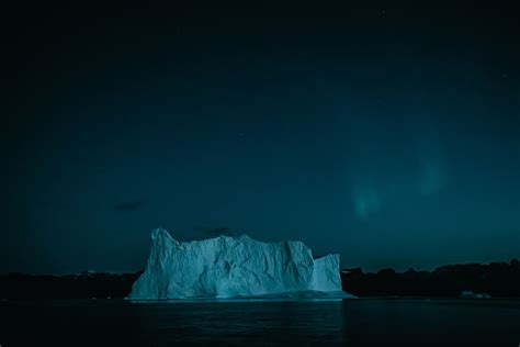 Hd Wallpaper Ice Berg At Night Nature Outdoors Snow Iceberg