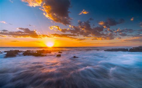 Papel De Parede Natureza Amanhecer No Mar