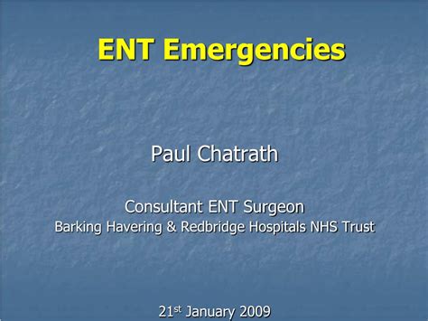Ppt Ent Emergencies Powerpoint Presentation Free Download Id3805254