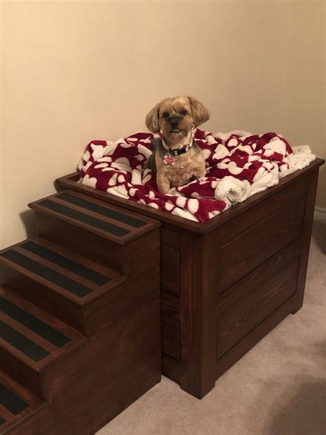 Elevated Dog Bed With Stairs In 2020 Elevated Dog Bed Dog Bed Dog