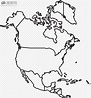 Black and white map of north america graphics image_picture free ...