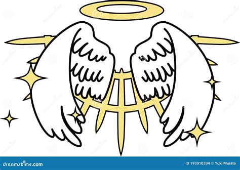 Divine Angel Wings With Halo Stock Vector Illustration Of Angel