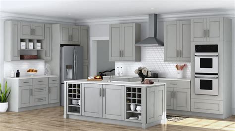 If you want to buy your kitchen cabinets at prices cheaper then home depot then you need to look for a factory direct cabinet company like woodstone cabinetry. Shaker Base Cabinets in Dove Gray - Kitchen - The Home Depot