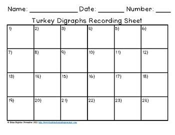 Clip It Digraphs Literacy Center With Thanksgiving Turkey Theme