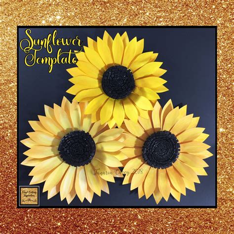 🌻 Sunflower Svg Sunflower Template Flower Svg 3d Sunflower Sunflow