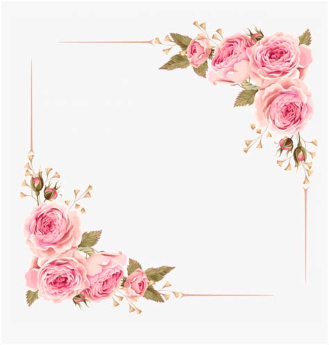 Wedding Invitation Border Card Vector Gold Borders Flower Frame