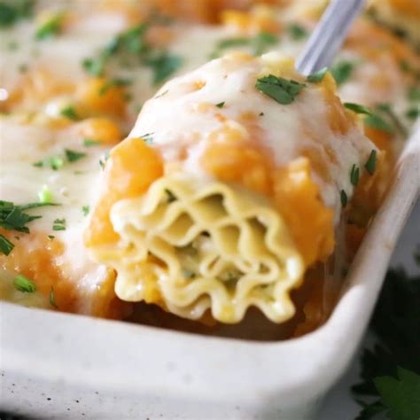 Butternut Squash And Spinach Lasagna Rolls Recipe Vegetarian Dishes