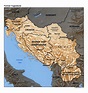 Large scale political map of Yugoslavia with relief - 1996 | Yugoslavia ...