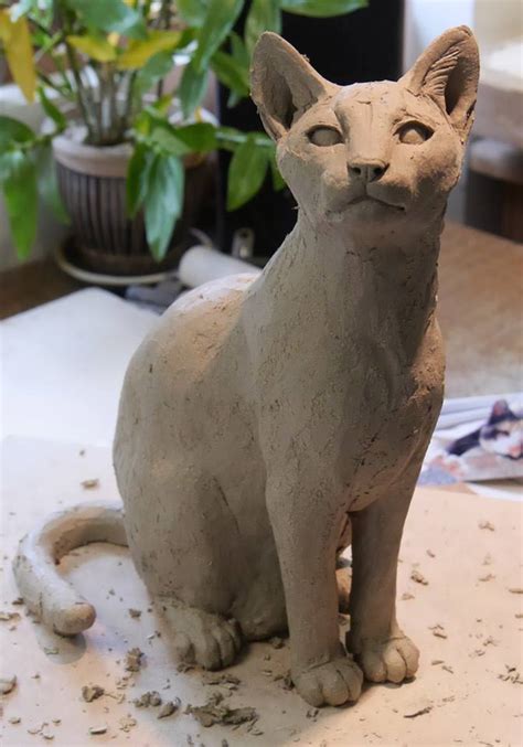 Pet Cat Sculpture Commission Nick Mackman Animal Sculpture