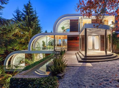 Iconic Home By Canadian Architect Arthur Erickson Located On A Steep