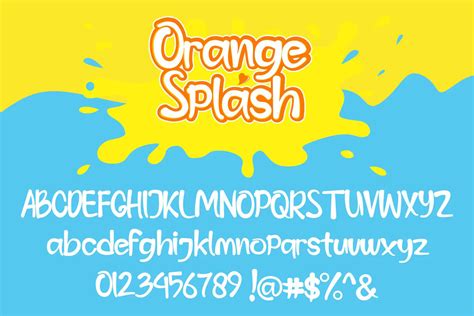 Orange Splash Font Dfonts