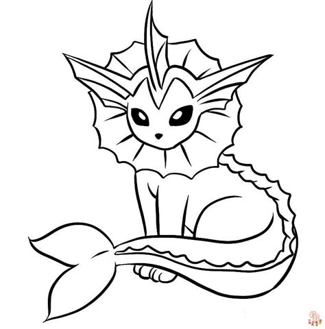 Tutustu värittämisen iloon Vaporeon Coloring Pages GBcoloring