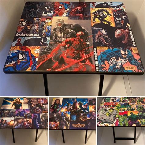 Comic Book Furniture Decoupage Tv Tray Decoupage Table Etsy