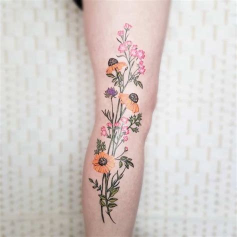 Top 51 Best Wildflower Tattoo Ideas 2020 Inspiration Guide