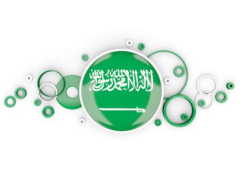 Circle Background Illustration Of Flag Of Saudi Arabia