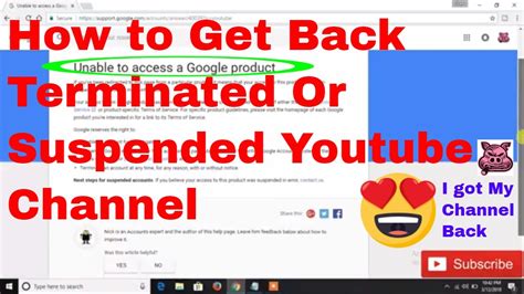 How To Get Back Terminated Or Suspended Youtube Channel Account Emo