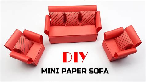 How To Make A Paper Sofa Set Diy Miniature Paper Sofa Set Easy