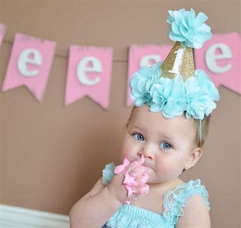 First Birthday Hat Baby Girl Birthday Hat Gold By Bespokedco Baby