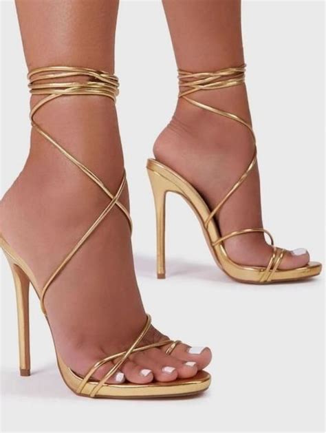 Pin By Savy On Heels Gold Strappy Heels Shoes Heels Classy Heels