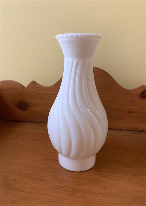 Milk Glass Hurricane Lamp Shade Swirl White Milk Glass Pattern