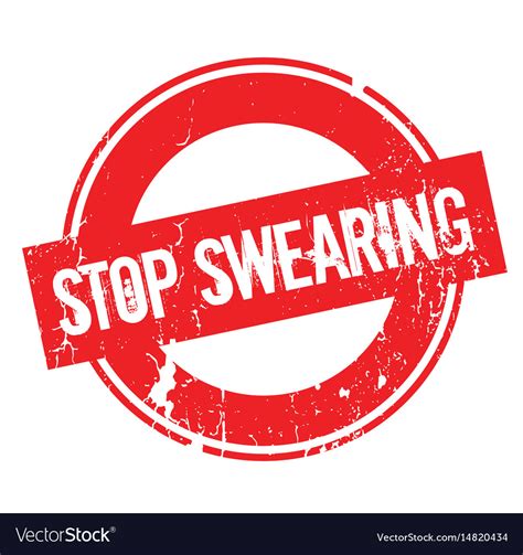 Stop Swearing Rubber Stamp Royalty Free Vector Image