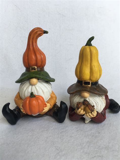 Harvest Gnome Holding Acorn Or Pumpkin Harvest Harvest Season Gnomes