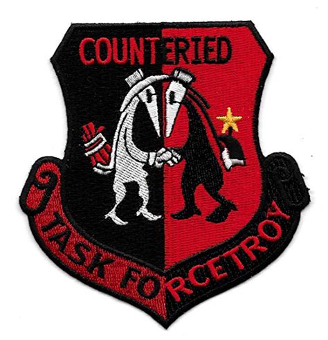 Task Force Troy Counter Ied Patch Red And Black Usmilitarypatchcom