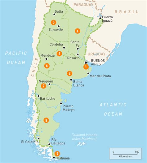 From simple political maps to detailed map of argentina. Argentina Map Points Of Interest And Sightseeings. 1 ...