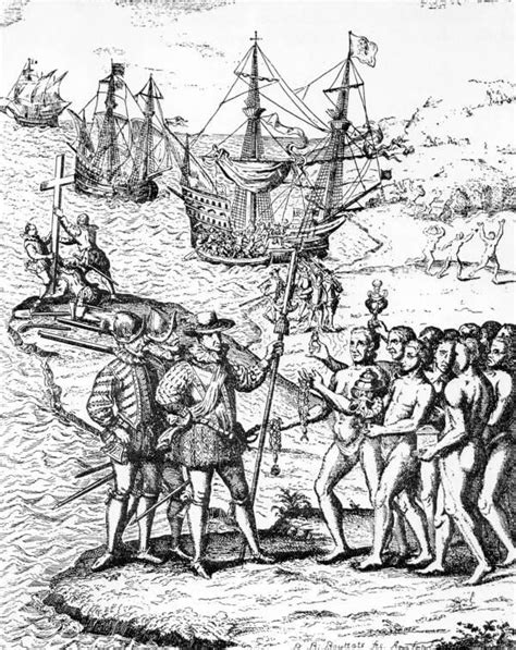 Christopher Columbus And Native Americans Image From The Florida