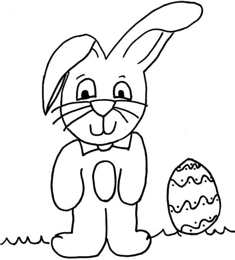 Dibujos De Un Conejo De Pascua Sencillo Para Colorear Para Colorear Sexiz Pix
