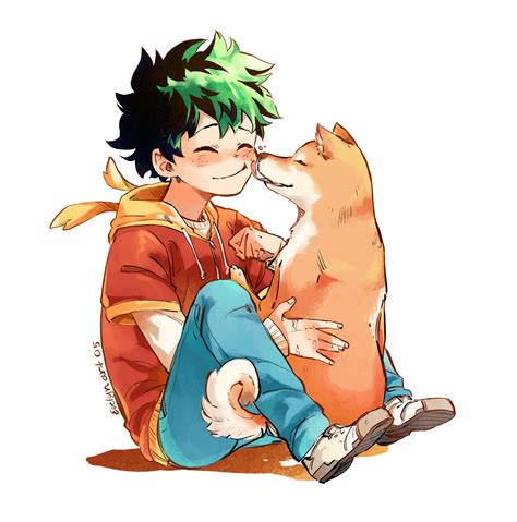 Deku With Dog Boku No Hero Academia Wallpaper 43824664 Fanpop