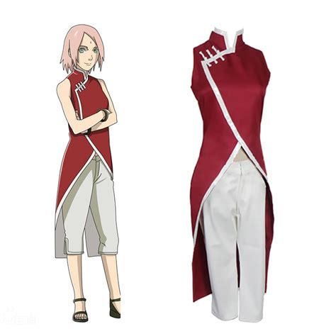 Naruto Haruno Sakura Cosplay Costume Any Size Costumes Apparel
