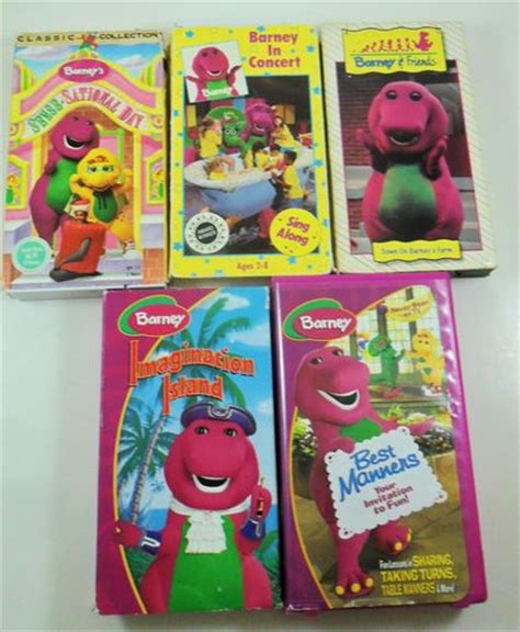 While this format has been discontinued, many users still have blank tapes as well as their favorite movies on the vhs standard. Barney Dinosaur VHS Tapes Children Movies Lot of 5 Farm ...