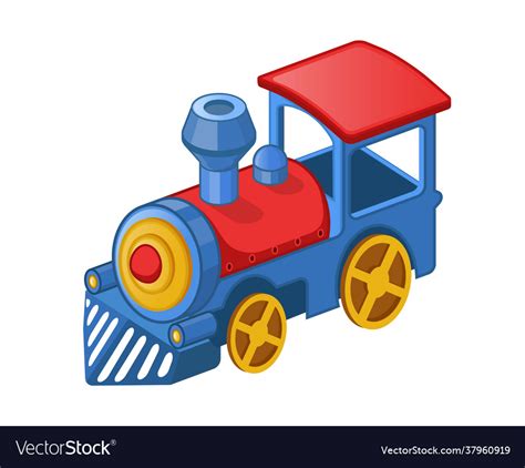 Cartoon Toy Train Royalty Free Vector Image Vectorstock