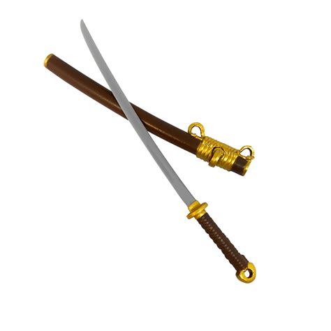 Brown Plastic Toy Katana Sword With Removable Sheath For 6 8 Inch
