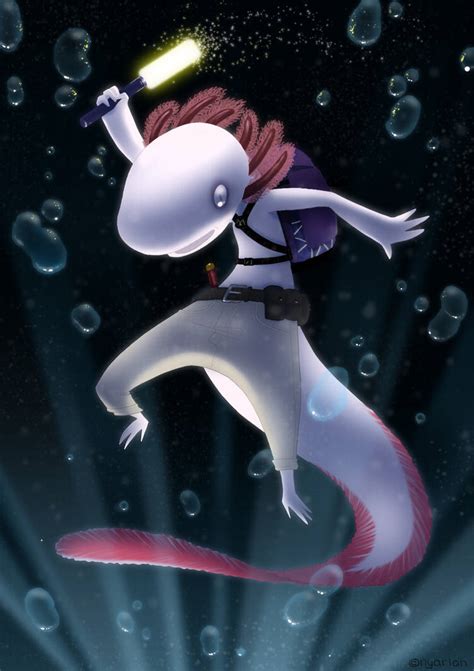 Character Design Challenge Axolotl Adventurer By Nyarlah On Deviantart