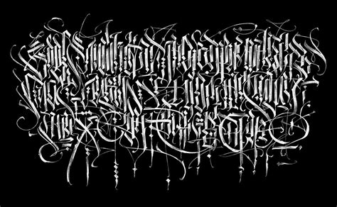Modern Gothic Calligraphy Collection By Pokras Lampas On Behance