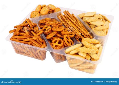 Pack Of Savoury Pretzel And Cracker Snack Mix Stock Photo Image Of