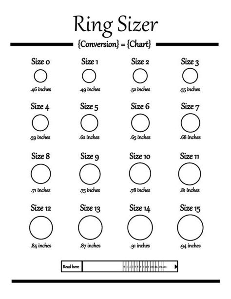 Printable Ring Sizer Ring Size Finder Ring Size Measuring Etsy Ring