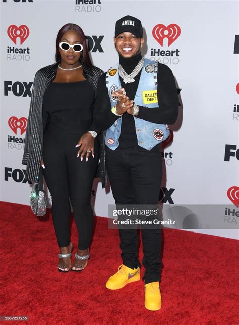 Vedo And Wife Shanice Arrives At The 2022 Iheartradio Music Awards At