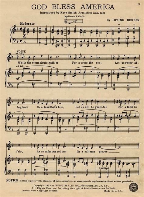 Irving Berlin God Bless America Sheet Music Yahoo Image Search Results Printable Sheet Music
