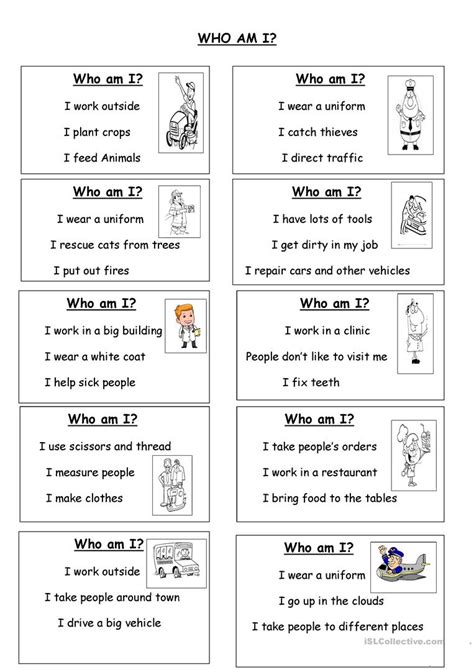 Who Am I English Esl Worksheets For Distance Learning And Physical