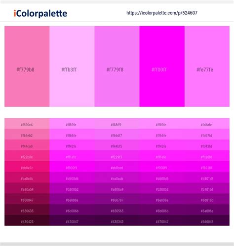 4 latest color schemes with pink and fuchsia color tone combinations 2024 icolorpalette