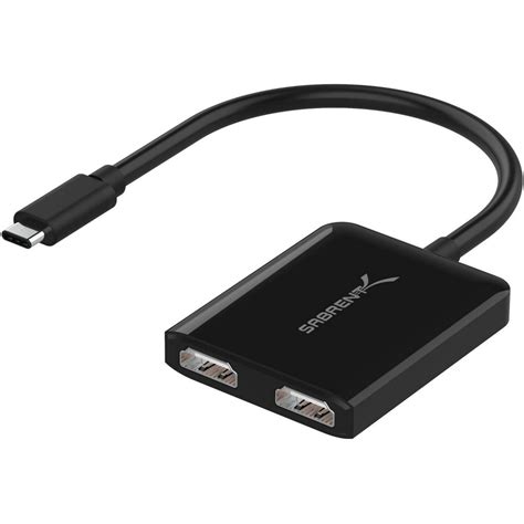 Sabrent Usb Type C Dual Hdmi Adapter Supports Up To Two 4k 30hz