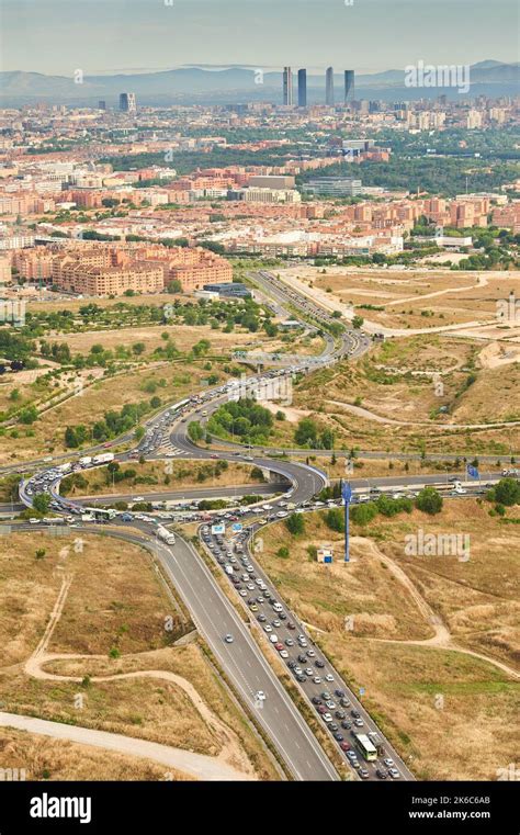 Aerial View Of The City Of Madrid Stock Photo Alamy