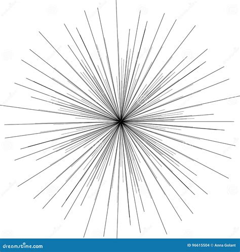 Radiating Radial Lines Starburst Sunburst Shape Ray Beam Li