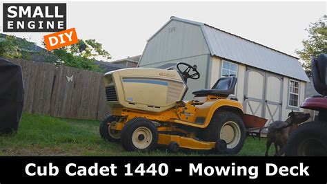 Vintage Cub Cadet 1440 Mowing Deck Up And Running Youtube